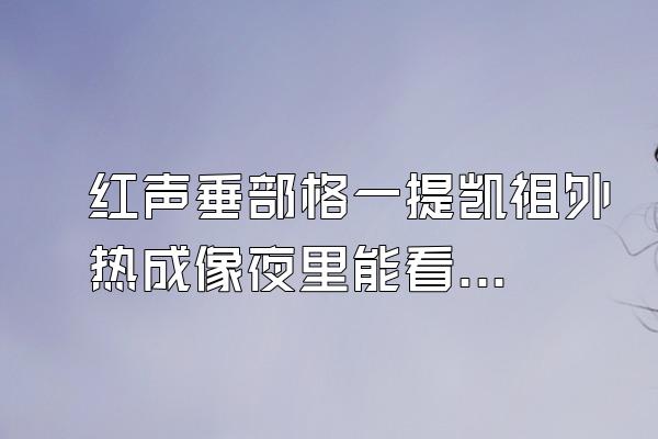 红声垂部格一提凯祖外热成像夜里能看清草丛的野鸡