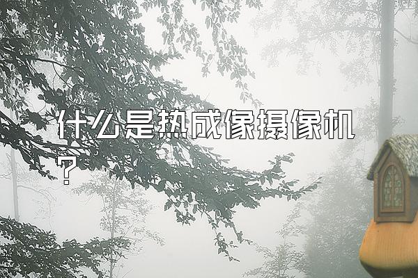 什么是热成像摄像机?