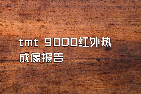tmt 9000红外热成像报告