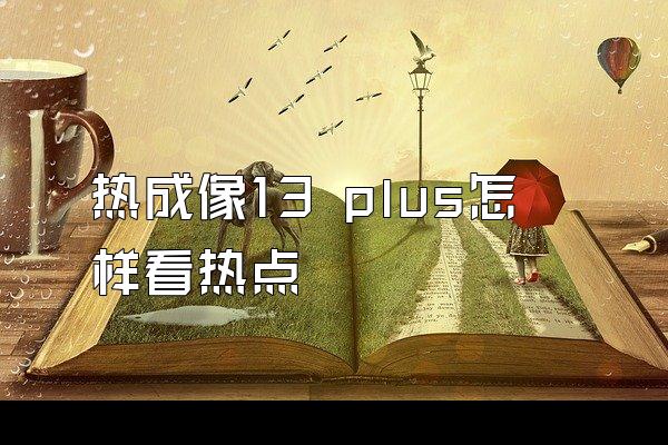 热成像13 plus怎样看热点